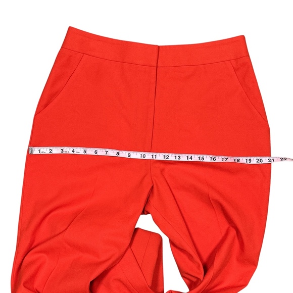 NWT Smythe Poppy Cuffed Orange High Rise Bell Bottom Trousers Pants Womens 10 - Picture 8 of 9